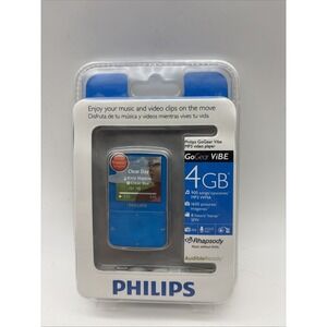 Philips GoGear Vibe 4GB MP3 Player Blue 2009 New Sealed